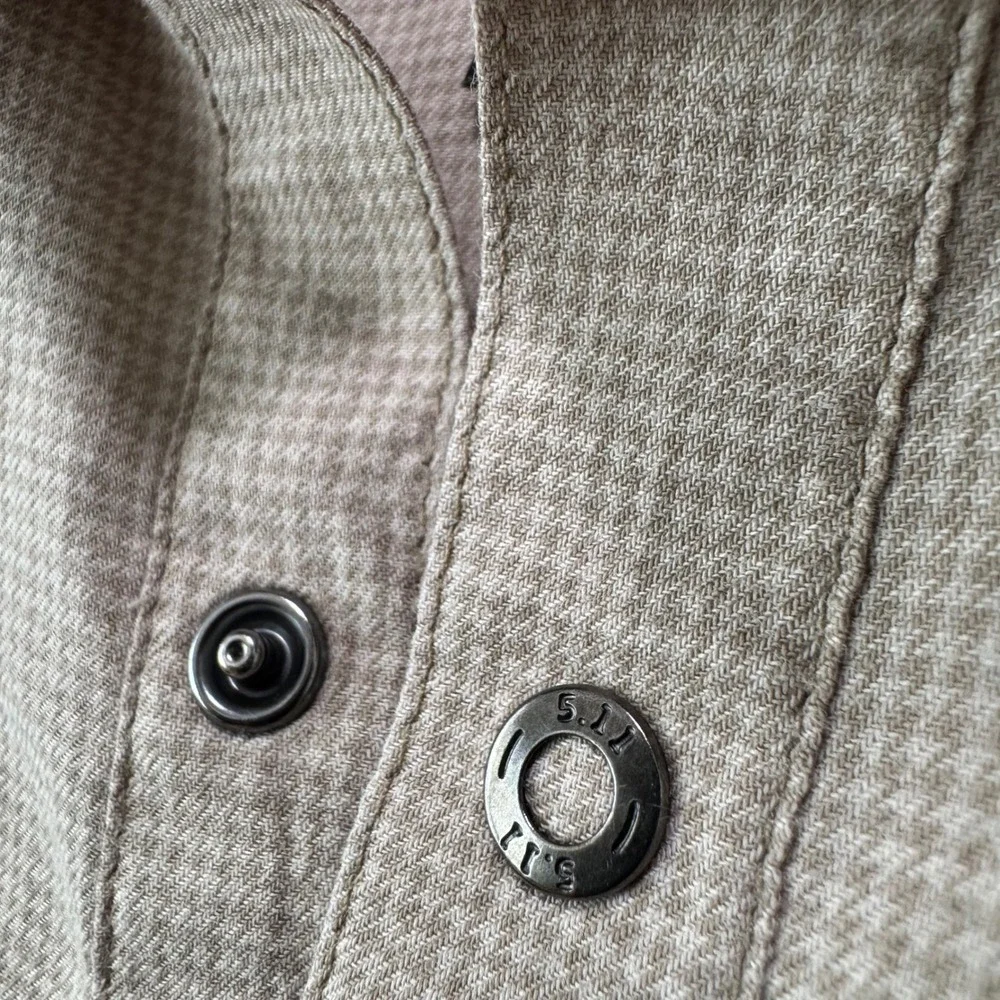 5.11 Tactical Mens 2XL Igor Shirt Long Sleeve Snap Button Plaid Houndstooth‎